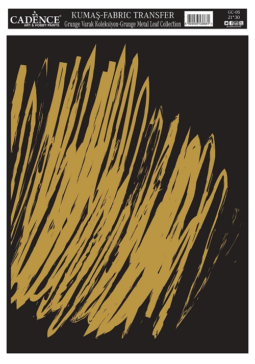 Cadence Grunge Varak Kumaş Transfer 21x30 GC-05 - Altın
