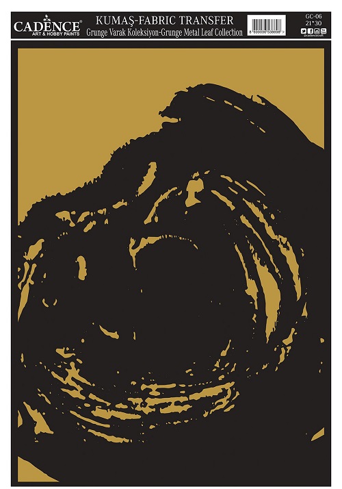 Cadence Grunge Varak Kumaş Transfer 21x30 GC-06 - Altın