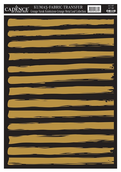 Cadence Grunge Varak Kumaş Transfer 21x30 GC-07 - Altın