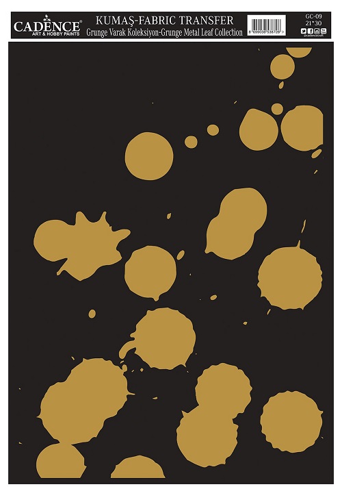 Cadence Grunge Varak Kumaş Transfer 21x30 GC-09 - Altın