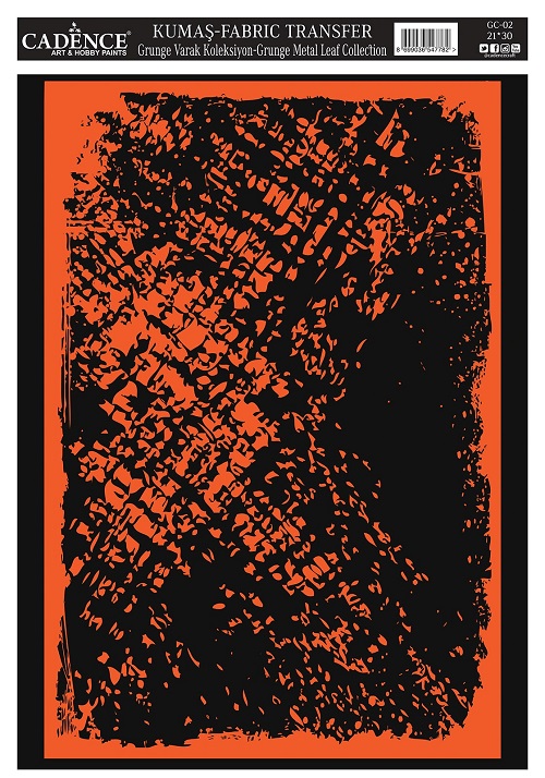 Cadence Grunge Varak Kumaş Transfer 21x30 GC-02 - Rosegold