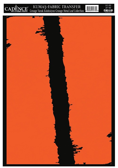 Cadence Grunge Varak Kumaş Transfer 21x30 GC-03 - Rosegold