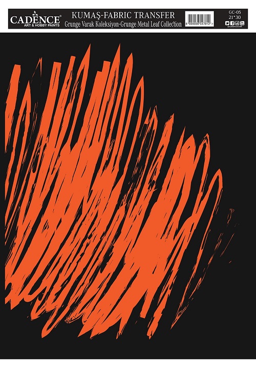 Cadence Grunge Varak Kumaş Transfer 21x30 GC-05 - Rosegold