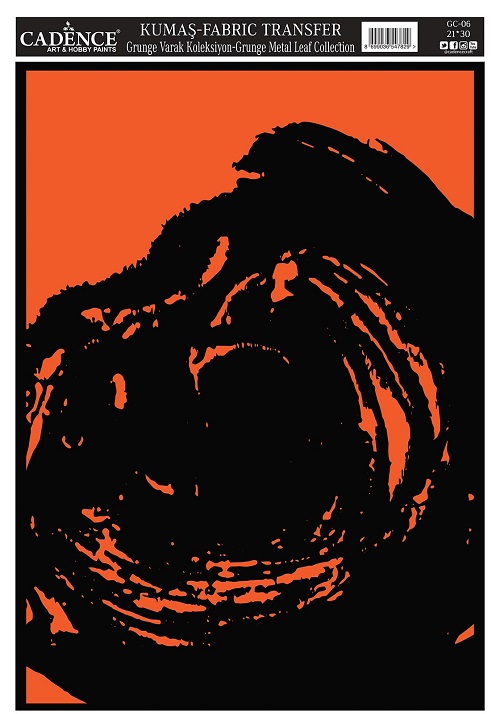 Cadence Grunge Varak Kumaş Transfer 21x30 GC-06 - Rosegold