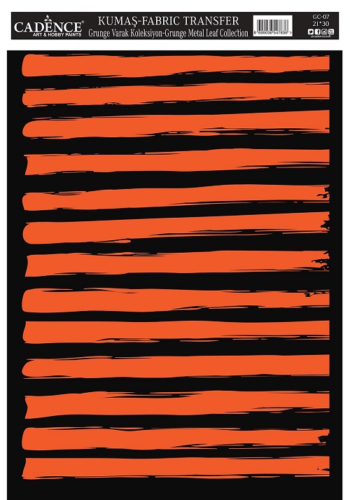 Cadence Grunge Varak Kumaş Transfer 21x30 GC-07 - Rosegold