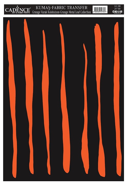 Cadence Grunge Varak Kumaş Transfer 21x30 GC-08 - Rosegold