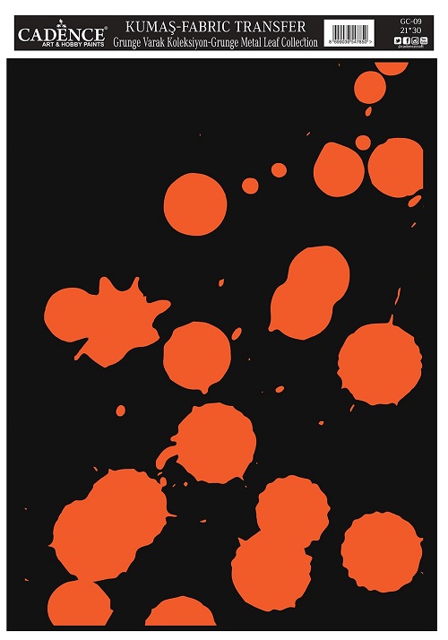 Cadence Grunge Varak Kumaş Transfer 21x30 GC-09 - Rosegold