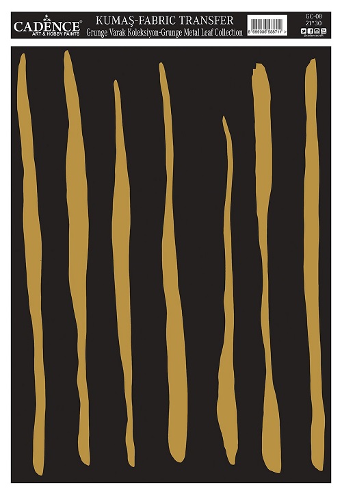 Cadence Grunge Varak Kumaş Transfer 21x30 GC-08 - Altın