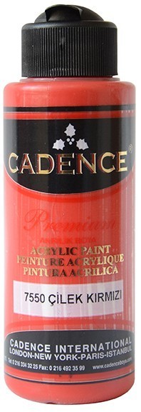 Cadence Akrilik Boya 120ML(cc) 7550 Çilek Kırmızı