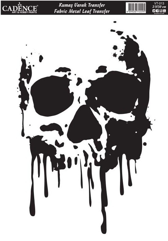Cadence Varak Kumaş Transfer Kurukafa 21x30 VT13