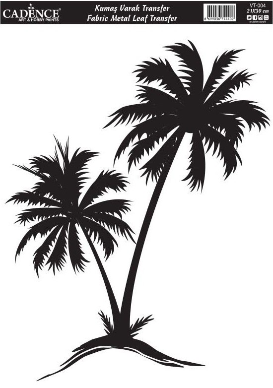 Cadence Varak Kumaş Transfer Palmiye 21x30 VT04