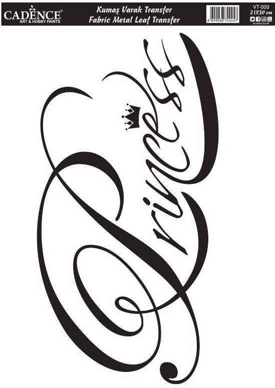 Cadence Varak Kumaş Transfer Princess 21x30 VT09