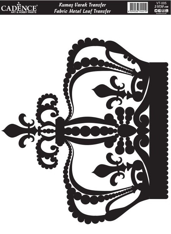 Cadence Varak Kumaş Transfer Taç 21x30 VT05