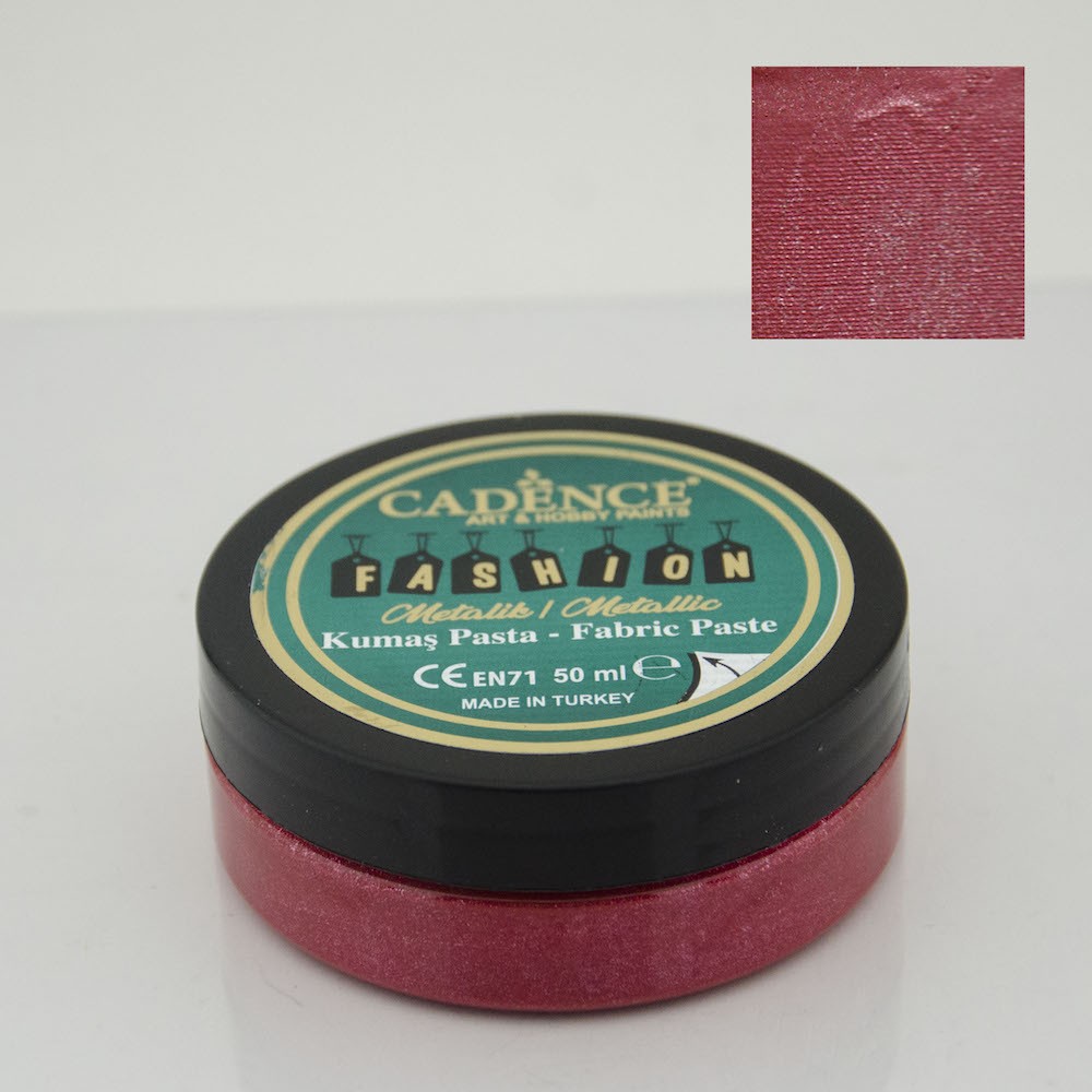 Kırmızı Cadence Metalik Kumaş Rölyef Pasta 05