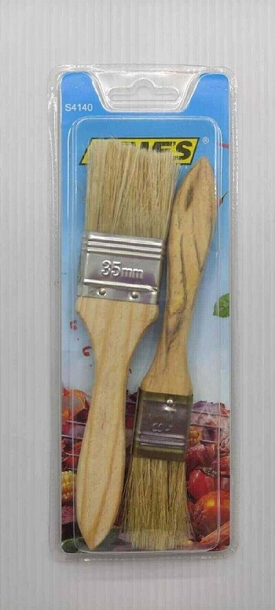 Ahşap Saplı Özel  Zemin ve Eskitme Fırça 2li Set