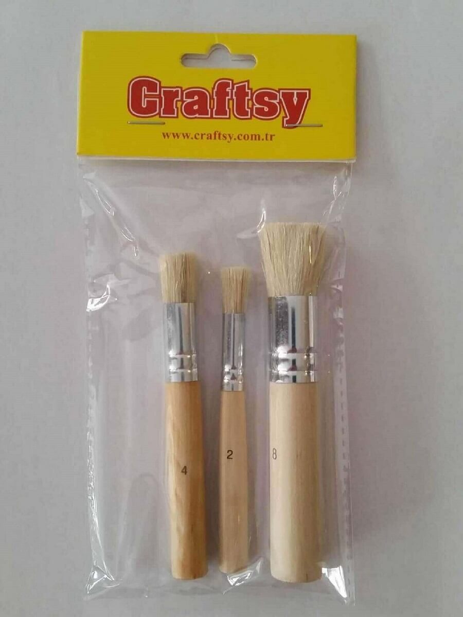 Stencil Fırça Seti 3'lü