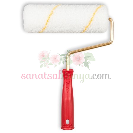 Büyük Boy Dekor Rulo Fırça 20cm - Metal Sap