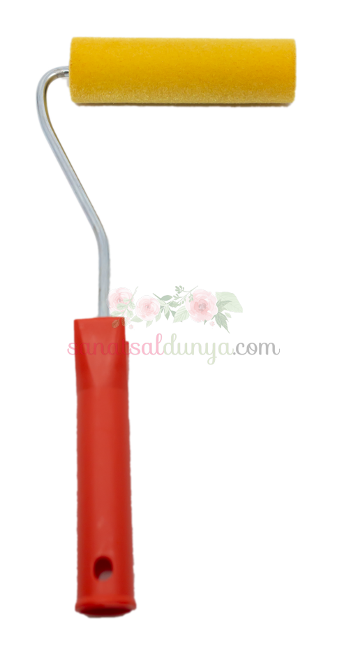 Boya  Rulo Fırça 12cm - Metal Sap (Sarı)