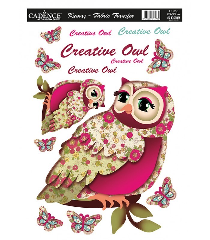 Cadence Kumaş Transfer Baykuş 25x35 KT-18