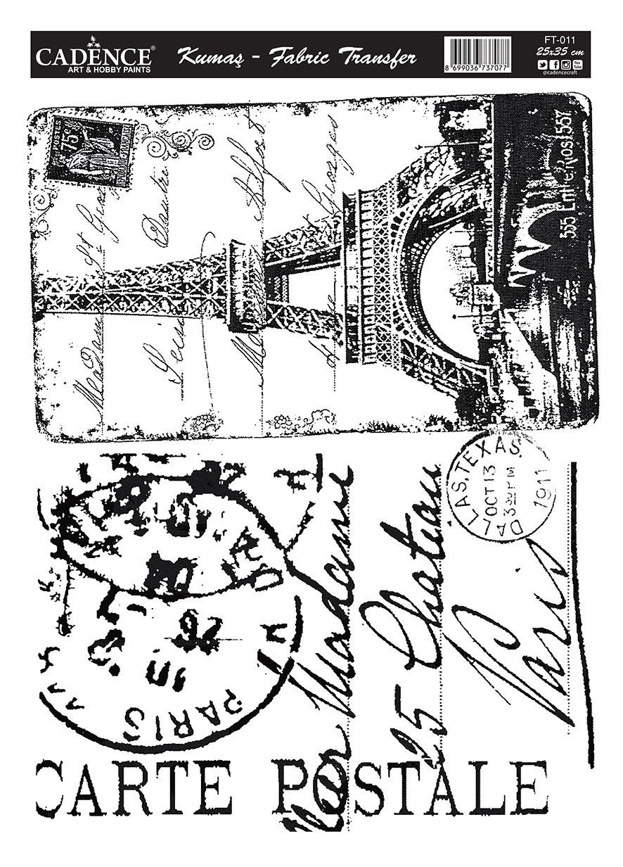 Cadence Kumaş Transfer Eyfel 25x35 KT-11