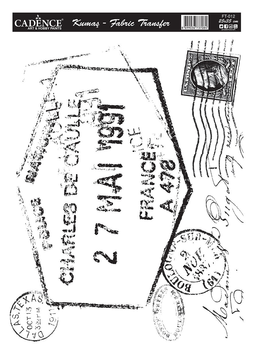 Cadence Kumaş Transfer France 25x35 KT-12