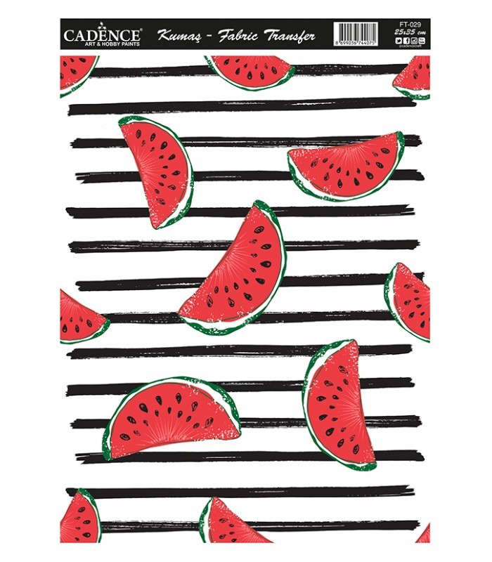 Cadence Kumaş Transfer Karpuz 25x35 KT-29