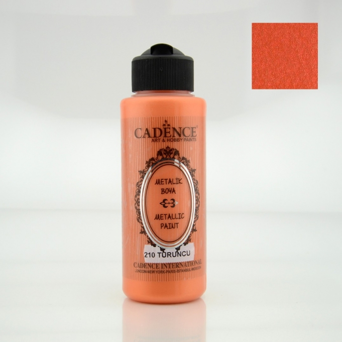 Turuncu Rengi Cadence Metalik Boya 120ML (210)