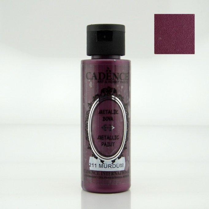 Mürdüm Rengi  Cadence Metalik Boya 70ML (211)