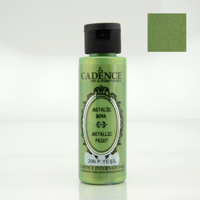 Pastel Yeşili Rengi Cadence Metalik Boya 70ML (206)