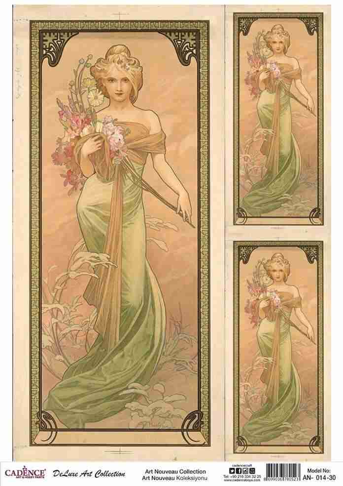 Cadence Deluxe Art Pirinç Dekopaj Model AN-014 (90x125)