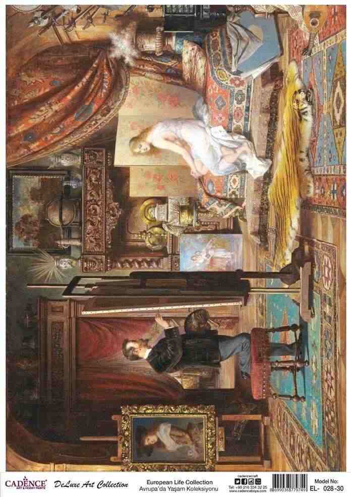 Cadence Deluxe Art Pirinç Dekopaj Model EL-028 (90x125)