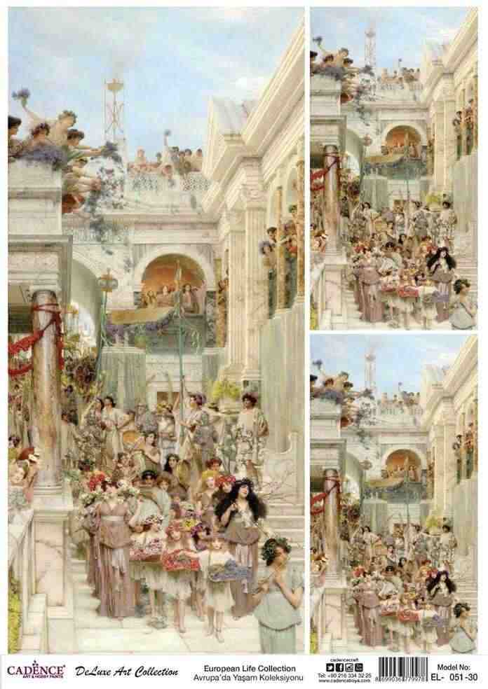Cadence Deluxe Art Pirinç Dekopaj Model EL-051 (90x125)