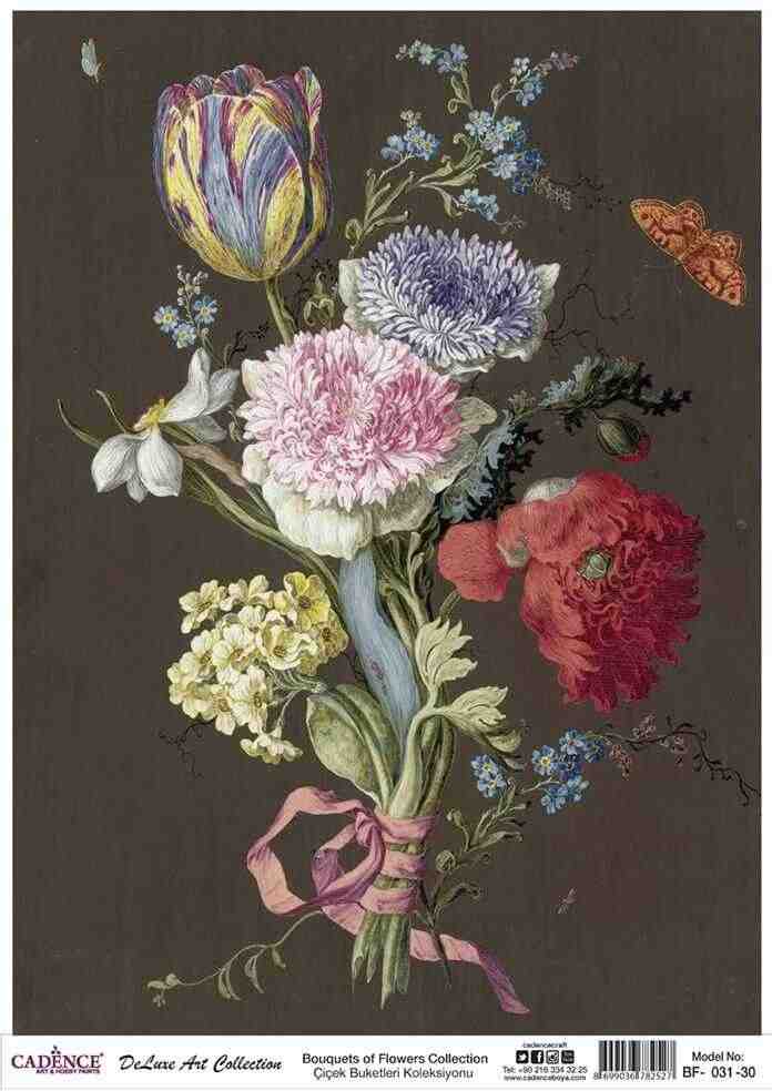 Cadence Deluxe Art Pirinç Dekopaj Model BF-031 (30x42)