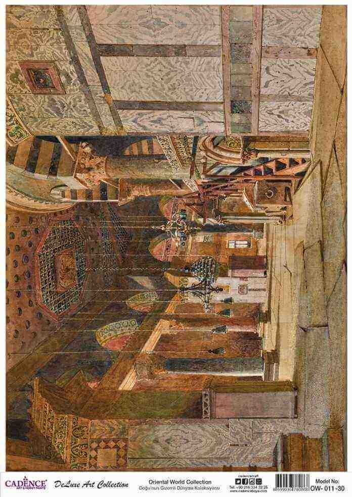 Cadence Deluxe Art Pirinç Dekopaj Model OW-011 (60x85)