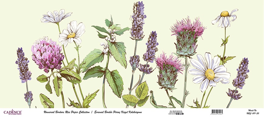 Cadence Bordür Pirinç Dekopaj Lavanta Desen - UBC019