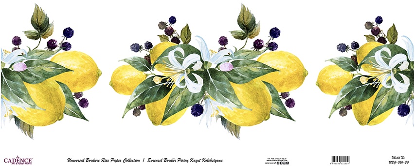 Cadence Bordür Pirinç Dekopaj Limon Çiçeği Desen - UBC026