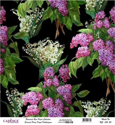 Cadence Evrensel Pirinç Dekopaj  - UC015 ( Siyah Zemin  )