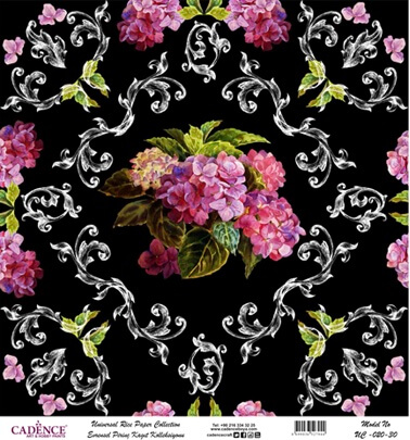 Cadence Evrensel Pirinç Dekopaj   - UC020 ( Siyah Zemin  )