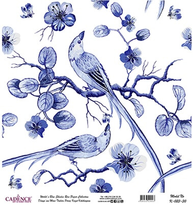 Mavi Tonlar Cadence Pirinç Dekopaj  - K023
