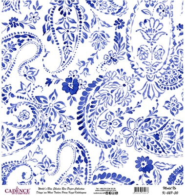 Mavi Tonlar Cadence Pirinç Dekopaj  - K027