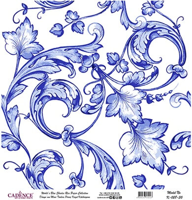 Mavi Tonlar Cadence Pirinç Dekopaj  - K028