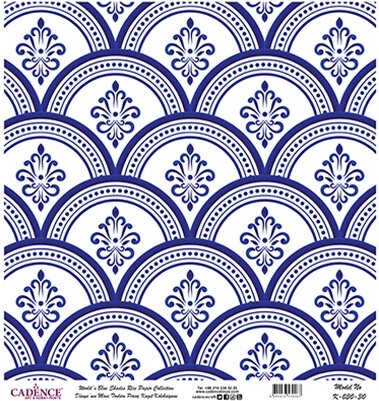 Mavi Tonlar Cadence Pirinç Dekopaj  - K030