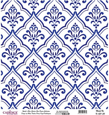 Mavi Tonlar Cadence Pirinç Dekopaj  - K031