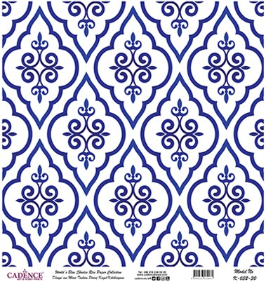 Mavi Tonlar Cadence Pirinç Dekopaj  - K032