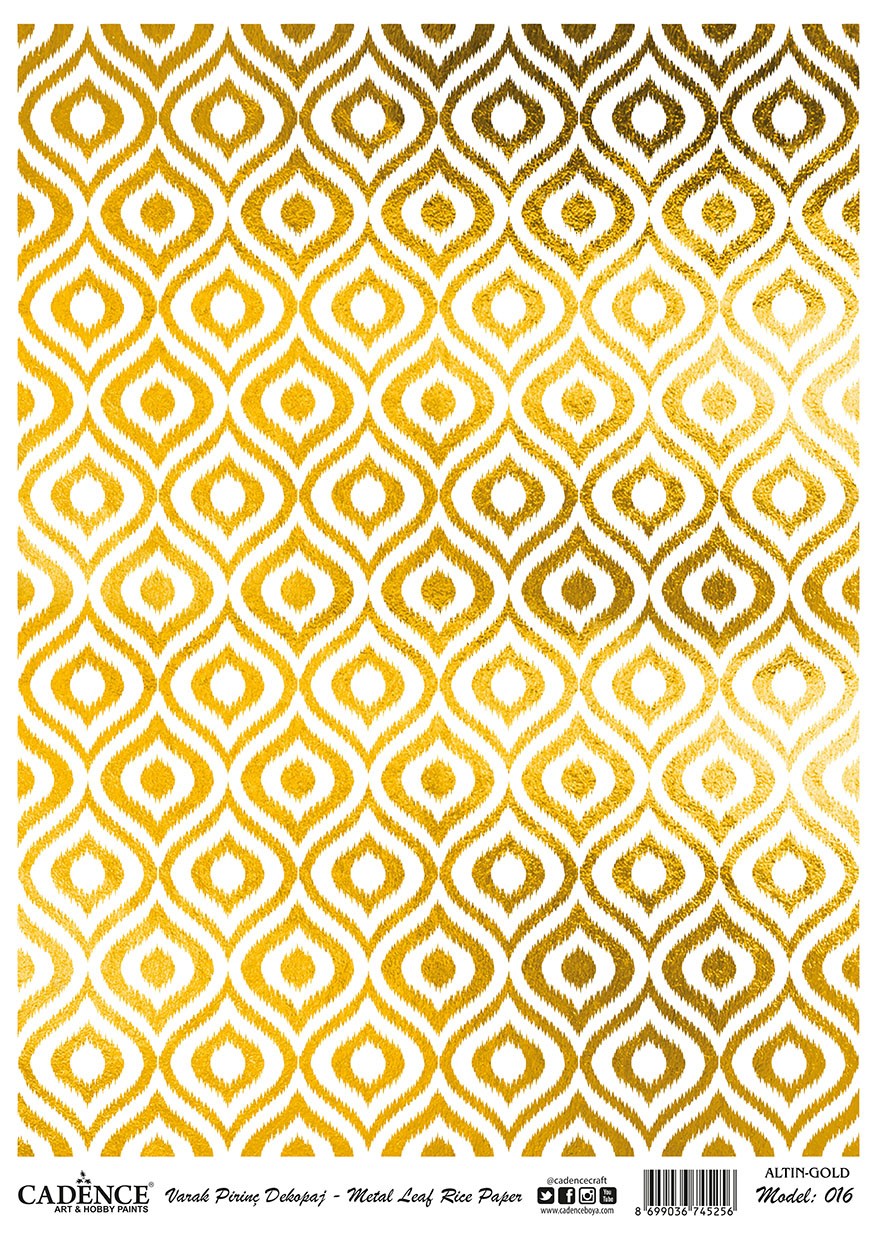 Cadence Altın-Gümüş Varak Pirinç Dekopaj (Zemin) - A16