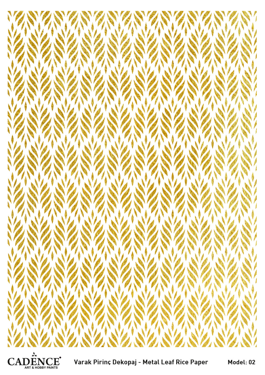 Cadence Altın-Gümüş Varak Pirinç Dekopaj (Zemin) - A02