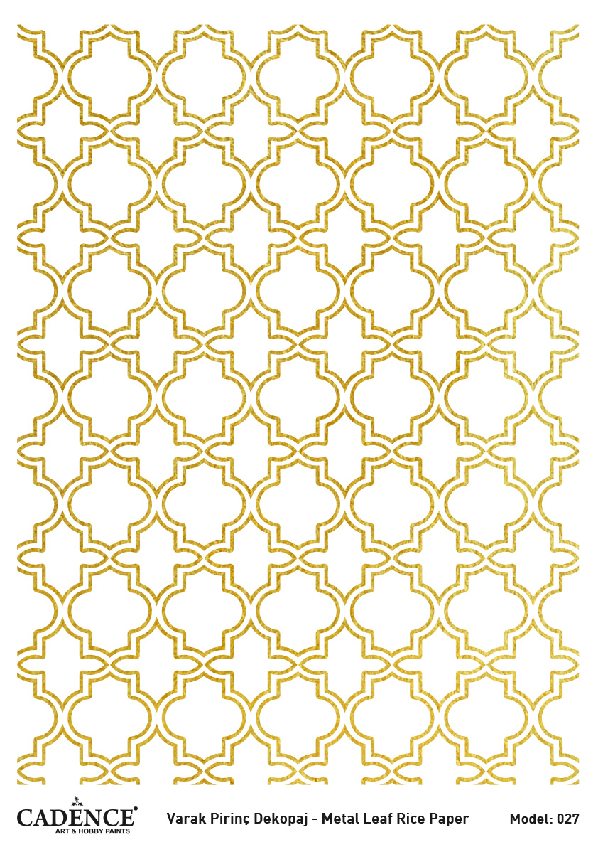 Cadence Altın-Gümüş Varak Pirinç Dekopaj (Zemin) - A27