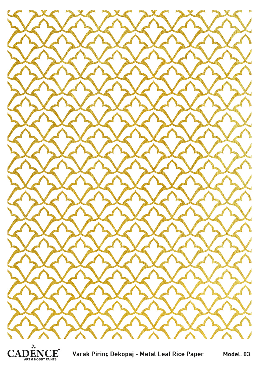 Cadence Altın-Gümüş Varak Pirinç Dekopaj (Zemin) - A03