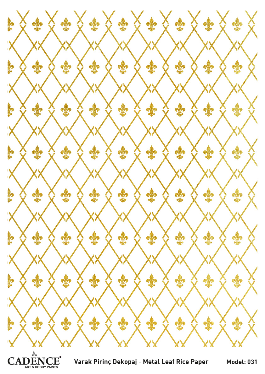 Cadence Altın-Gümüş Varak Pirinç Dekopaj (Zemin) - A31