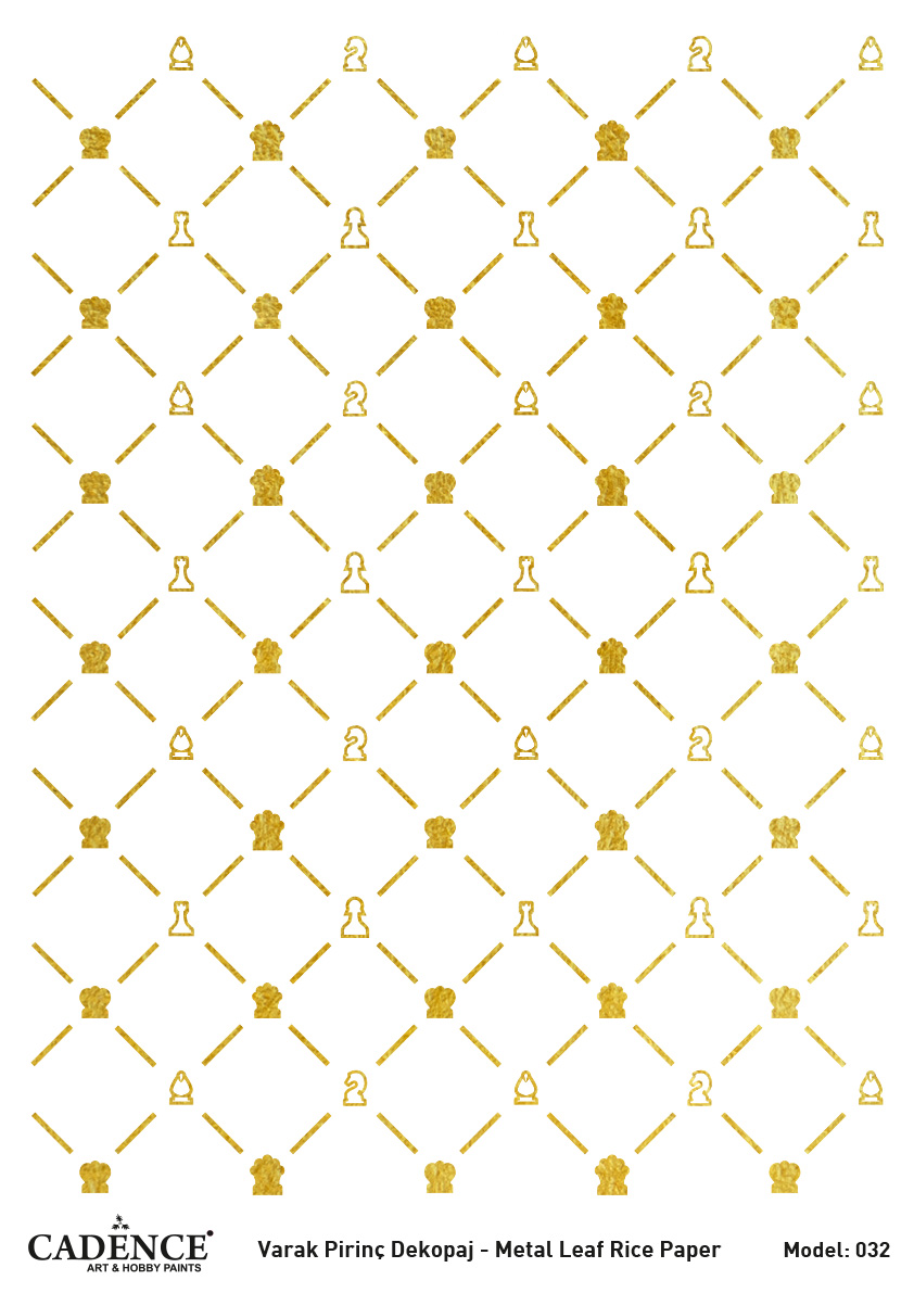 Cadence Altın-Gümüş Varak Pirinç Dekopaj (Zemin) - A32